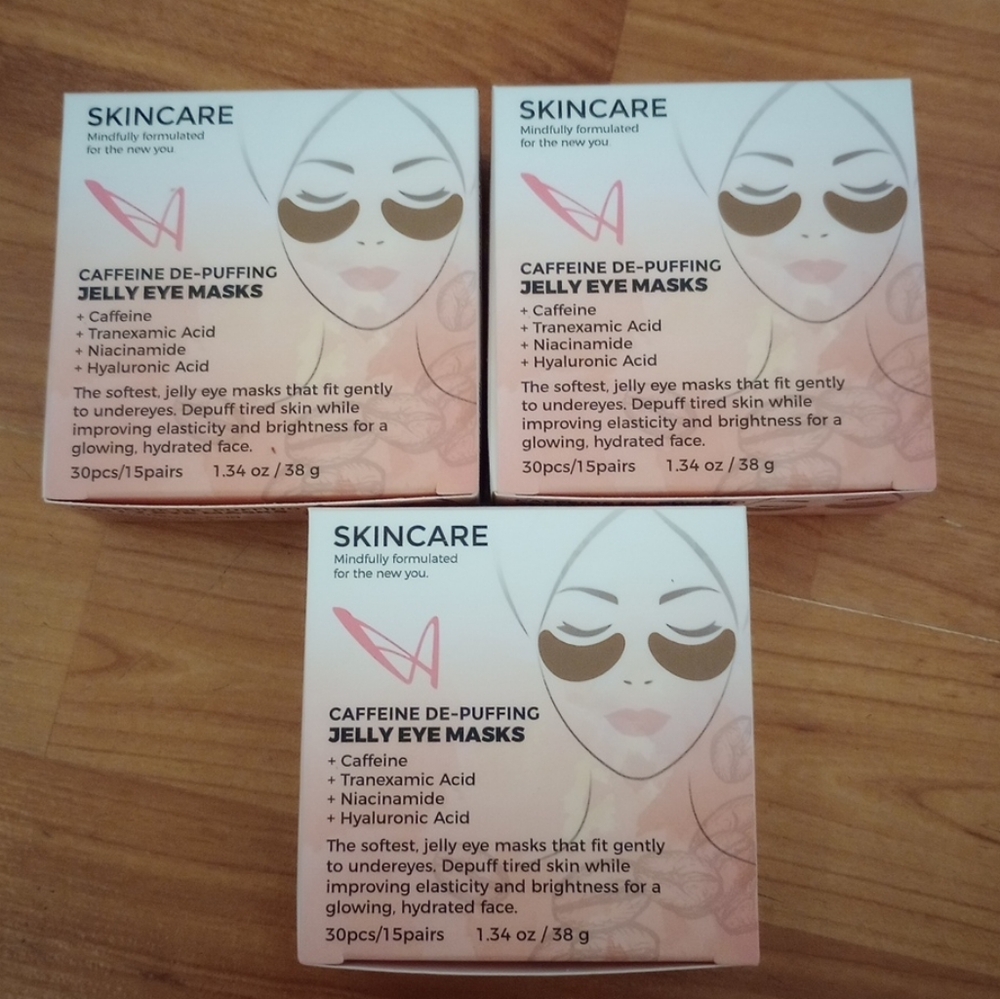 New Skincare Caffeine De-Puffing Jelly Eye Masks